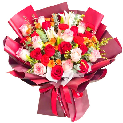 永州22朵玫瑰百合，追求真爱幸福